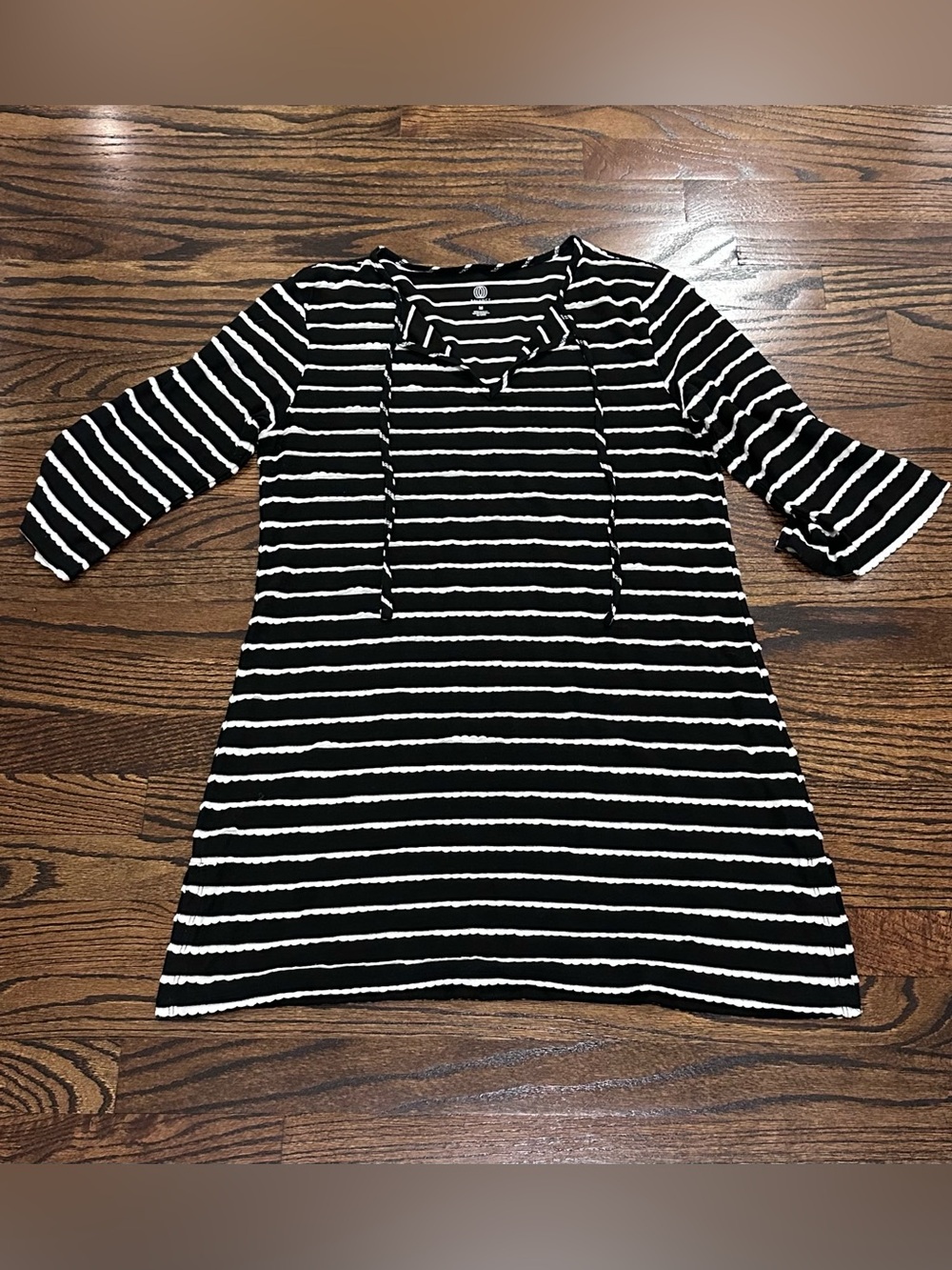 Women’s Balance Black and White Striped Cover Up